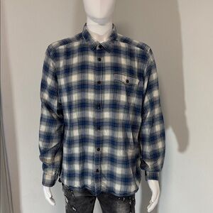 Patagonia Organic Cotton Blue and White Plaid Shirt